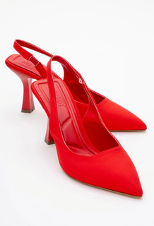 کفش زنانه پاشنهدار قرمز مدل Slingback پاشنه ۶ سانتی کلاسیک و شیک